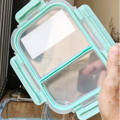 Hộp Thủy Tinh Chia Ngăn Lock&Lock 600ml, 860ml, 1040ml - Hộp Đựng Thức Ăn Chịu Nhiệt, Thiết Kế Đẹp Màu Mint, Sử Dụng Trong Lò Vi Sóng
