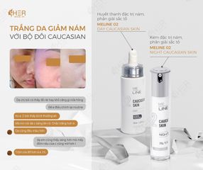 Huyết thanh Meline 02 Day Caucasian Skin - Điều trị nám và cải thiện sắc tố da - Chống lão hóa và làm sáng da hiệu quả