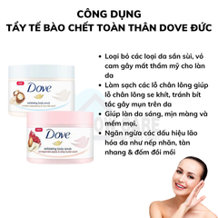 Tẩy da chết toàn thân Exfoliating Body Scrub Mỹ Dove 225ml