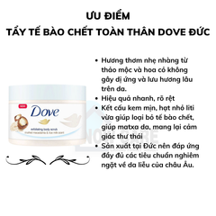 Tẩy da chết toàn thân Exfoliating Body Scrub Mỹ Dove 225ml