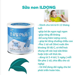 Sữa Non ILDong Hàn Quốc Plus 1 - 100g (Hộp 1gr x 90 Gói) - Dinh Dưỡng Cao Cho Trẻ Sơ Sinh, Bổ Sung IGG, IGF, DHA, Probiotics.