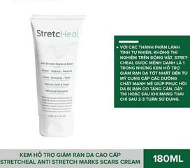 Kem Bôi Rạn Da StretcHeal Mỹ - Kem Trị Rạn Da & Sẹo, Giúp Làm Mờ & Ngăn Ngừa Rạn Da Cho Mẹ Bầu - Dung Tích 180ml