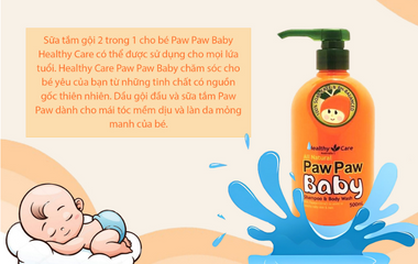 Sữa tắm gội Paw Paw Baby Healthy Care 500ml - Úc
