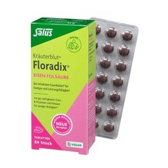 Viên Uống Bổ Sung Sắt Axit Folic Salus Floradix 84 Viên - Hỗ Trợ Tái Tạo Máu, Tăng Cường Sức Khỏe, Thiếu Sắt, Vitamin C