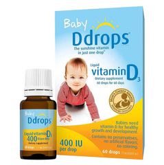 Vitamin D3 Baby D drops cho trẻ Sơ Sinh, 60 giọt của Mỹ