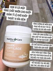 Viên uống Sụn Cá  750mg Healthy Care - Hỗ trợ xương khớp, tăng cường miễn dịch, giảm đau nhức, 200 viên