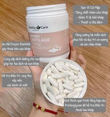 Viên uống Sụn Cá  750mg Healthy Care - Hỗ trợ xương khớp, tăng cường miễn dịch, giảm đau nhức, 200 viên