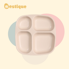 Khay Ăn Kiêng Cao Cấp 4 Ngăn Nestique N-31 - Thiết Kế Thân Thiện Môi Trường, An Toàn Cho Sức Khỏe, BPA-Free, Đa Năng
