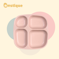 Khay Ăn Kiêng Cao Cấp 4 Ngăn Nestique N-31 - Thiết Kế Thân Thiện Môi Trường, An Toàn Cho Sức Khỏe, BPA-Free, Đa Năng