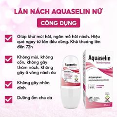 Lăn Khử Mùi Aquaselin Châu Âu 50ml - Hiệu Quả Ngăn Mồ Hôi 72 Giờ Dùng Cho Nam Nữ, Sản Phẩm Từ Ba Lan