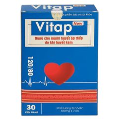 Viên Uống Hỗ Trợ Huyết Áp Vitap New - Bổ Khí Huyết, Giảm Triệu Chứng Huyết Áp Thấp, Sản Phẩm Thực Phẩm Chức Năng, Made in Vietnam