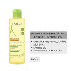 Dầu Tắm Aderma Exomega Shower Oil 200mL Cho Chàm, Khô, Viêm Da Cơ Địa