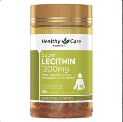 Viên Mầm Đậu Nành Healthy Care Super Lecithin 1200mg - Tăng Cường Sắc Đẹp và Sức Khỏe Cho Phụ Nữ, 100 Viên
