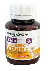 Viên Nhai Giúp Bổ Sung Zinc + Vitamin C Chewable Healthy Care Cho Trẻ