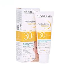 Kem Chống Nắng Bioderma AKN MAT SPF30 40mL Cho Da Dầu, Mụn