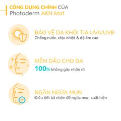 Kem Chống Nắng Bioderma AKN MAT SPF30 40mL Cho Da Dầu, Mụn