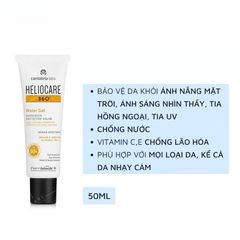 Kem Chống Nắng Heliocare 360 Water Gel SPF50+ 50ml - Bảo Vệ Da, Chống Nước, Dưỡng Ẩm, Thích Hợp Da Nhạy Cảm, Xuất Xứ Tây Ban Nha