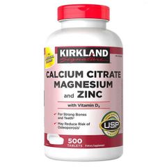 Viên uống Chắc xương Vitamin D, Magnesium & ZinC, 500 viên