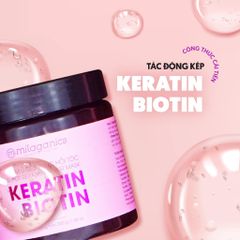 Kem Ủ Tóc Biotin & Keratin Phục Hồi Tóc Chuyên Sâu Milaganics 200gr