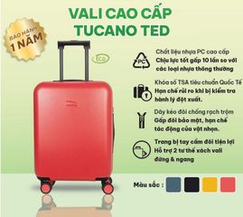 Vali du lịch cao cấp Tucano ted 40 lít thương hiệu Italy
