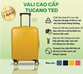 Vali du lịch cao cấp Tucano ted 40 lít thương hiệu Italy