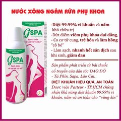Nước Xông Ngâm Rửa Phụ Khoa GSPA 250ml - Dung Dịch Vệ Sinh Phụ Nữ Từ Thảo Mộc Thiên Nhiên, Giúp Khắc Phục Vấn Đề Phụ Khoa