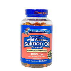 Viên uống dầu cá hồi Pure Alaska Wild Salmon Oil 1000mg Mỹ 210 viên