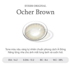 Kính áp tròng Eyesm Ocher Brown - Lens Nâu Tự Nhiên An Toàn Cho Mắt - Thời Gian Sử Dụng 720 Giờ - Xuất Xứ Hàn Quốc