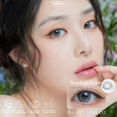 Kính Áp Tròng Eyesm Sephia Gray - Lens Xám Kiêu Sa Hàn Quốc - Phù Hợp Độ Cận 0-8 Độ, Chống UV, Bảo Vệ Mắt