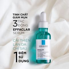 Tinh Chất Giảm Mụn La Roche-Posay Effaclar Serum 30mL - Hoạt Chất AHA BHA Chuyên Dụng Cho Da Mụn, Giảm Sưng, Cải Thiện Kết Cấu Da