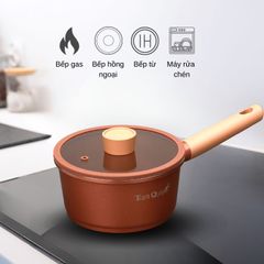 Nồi quánh Ceramic Tiger Queen CWCB-18B 18cm 1.9L - Chống dính, chịu nhiệt, sử dụng bếp từ, bếp gas, nắp kiếng chịu nhiệt, dễ vệ sinh