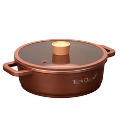 Nồi Lẩu Ceramic từ tính Tiger Queen 24cm CWCB-24CL - Chống dính, Dung tích 3.2L, Thiết kế sang trọng, Sử dụng trên Bếp từ, Gas, Hồng ngoại