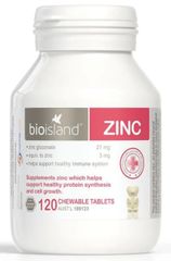 Viên nhai bổ sung kẽm cho trẻ Bio Island Zinc - 120 viên