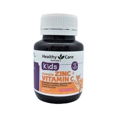 Viên Bổ Sung Kẽm và Vitamin C Cho Bé Healthy Care 60 Viên - Phòng Ngừa Cảm Cúm, Tăng Cường Đề Kháng, Dành Cho Trẻ Từ 2-12 Tuổi