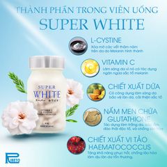 Viên Uống Super White Ribeto – Dưỡng Trắng Da, Giảm Thâm Nám, Chống Nắng Từ Chiết Xuất Tự Nhiên, Nguồn Gốc Nhật Bản