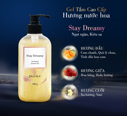 Gel Tắm Mine Stay Dreamy 500g - Sữa Tắm Hương Nước Hoa Cao Cấp, Chăm Sóc Da Mịn Màng Với Saffron và Niacinamide