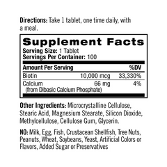 Viên uống hỗ trợ mọc tóc Natrol Biotin 10000mg 100 viên