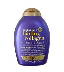 Cặp Dầu Gội Xả OGX Biotin & Collagen Tím - Giải Pháp Phục Hồi Tóc Dày, Ngăn Rụng Tóc (385ml x2)