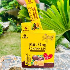 Mật Ong Chanh Leo HONECO - Thức Uống Tươi Mát và Bổ Dưỡng, Hộp 15 Gói Stick Tiện Lợi, OCOP 4 Sao Việt Nam