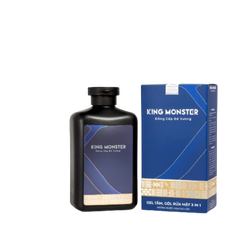 King Monster Sữa Tắm Gội Hương Nước Hoa Nam Tính 350ml - Dưỡng Da, Giảm Gàu, Lưu Hương 8 Giờ, Chăm Sóc Tóc Mềm Mượt