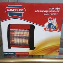 Đèn Sưởi Hồng Ngoại Sunhouse SHD7013 - Quạt Sưởi Ấm 2 Bóng, Tiết Kiệm Điện, An Toàn Cho Gia Đình Mùa Đông