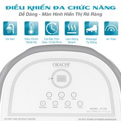 Bồn Ngâm Chân Massage Thải Độc OKACHI JP-250 Cao Cấp - Thiết Bị Chăm Sóc Sức Khỏe, Sưởi Nhiệt Tự Động, Thư Giãn Tối Ưu