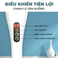 Máy Massage Cầm Tay Pin Sạc Okachi JP-650E - Massage Chuyên Nghiệp, Đèn Hồng Ngoại, 7 Đầu Massage Tối Ưu, Giảm Đau Căng Thẳng