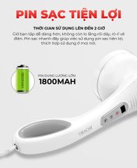 Máy Massage Cầm Tay OKACHI JP-530E - Thiết Kế Tiện Lợi, 5 Chế Độ Massage, Pin Sạc Linh Hoạt, Công Nghệ Nhật Bản, Thư Giãn Tối Đa Tại Nhà