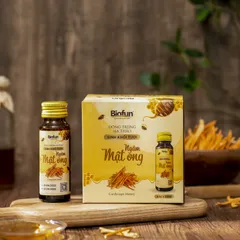 Mật Ong Đông Trùng Hạ Thảo Sinh Khối Tươi Biofun - Hỗ Trợ Sức Khỏe Hệ Hô Hấp, Hộp 6 Lọ 50ml - Quà Tặng Ý Nghĩa