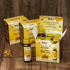 Mật Ong Đông Trùng Hạ Thảo Sinh Khối Tươi Biofun - Hỗ Trợ Sức Khỏe Hệ Hô Hấp, Hộp 6 Lọ 50ml - Quà Tặng Ý Nghĩa