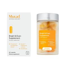 Viên uống chống nắng Murad Bright & Even 60 viên - Hỗ trợ bảo vệ da, làm sáng và trẻ hóa làn da từ quả lựu đỏ Mỹ