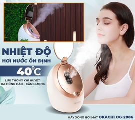 Máy xông hơi mặt OKACHI OG-2886 Cao cấp (Tích hợp gương)