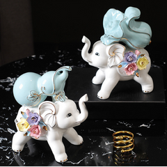 Set Voi Phong Thuỷ Cầu May Mắn Tài Lộc (Set 2 Voi)