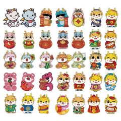 Set 100 Bao Lì Xì Chibi Hình Thú Dễ Thương - Hình Ngẫu Nhiên, Giấy Dày, Đáng Yêu, Quà Tặng Ý Nghĩa